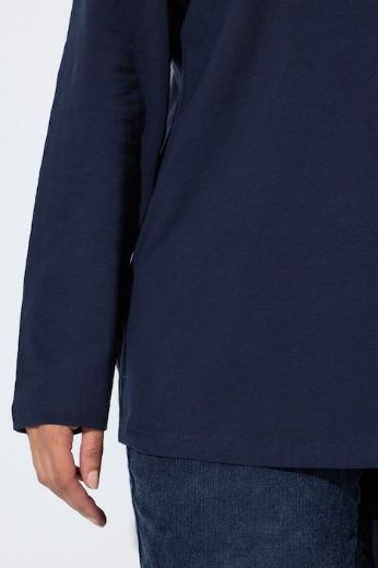 Plus size veliki brojevi Majica dugih rukava V ovratnika s dodatkom čipke za punije