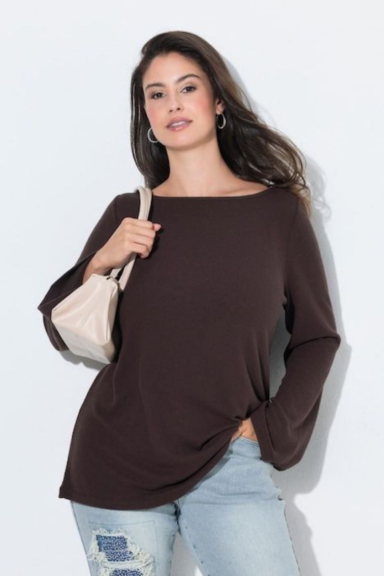 Plus size veliki brojevi Majica dugih rukava okruglog ovratnika za punije