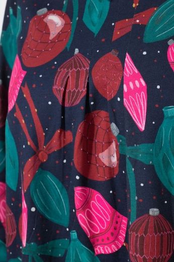 Plus size veliki brojevi Majica 3/4 rukava s božićnim motivom za punije