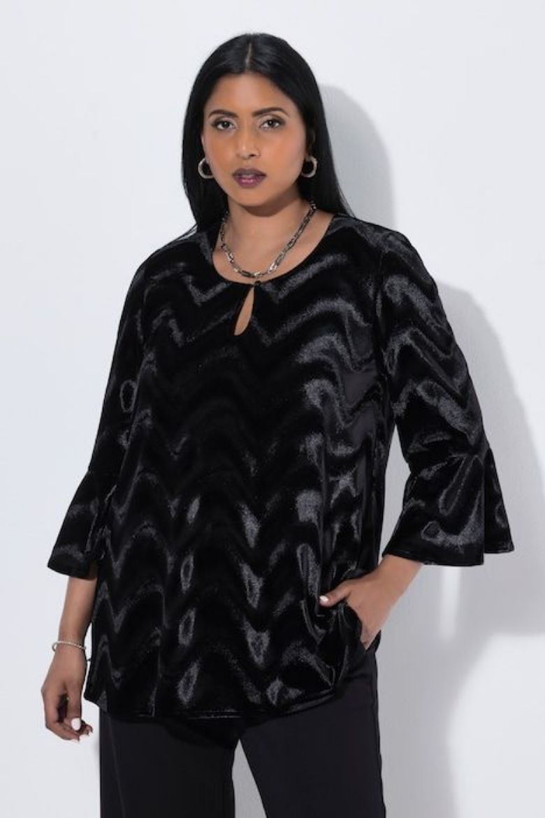 Plus size veliki brojevi Bluza 3/4 rukava baršunasta za punije