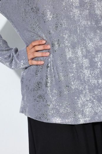 Plus size veliki brojevi Majica dugih rukava V ovratnika za punije