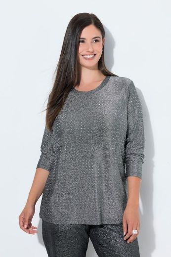 Plus size veliki brojevi Majica dugih rukava sa sjajnim nitima za punije