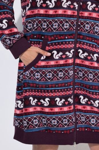 Plus size veliki brojevi Ogrtač dugih rukava s patentnim zatvaračem i kapuljačom za punije