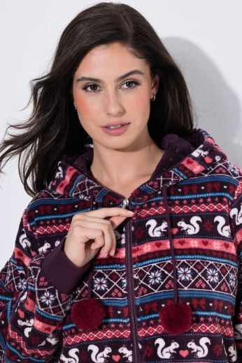 Plus size veliki brojevi Ogrtač dugih rukava s patentnim zatvaračem i kapuljačom za punije