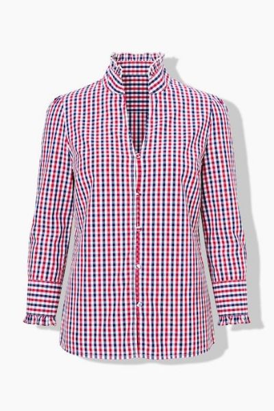Veliki brojevi Bluza dugih rukava karirana moda za punije