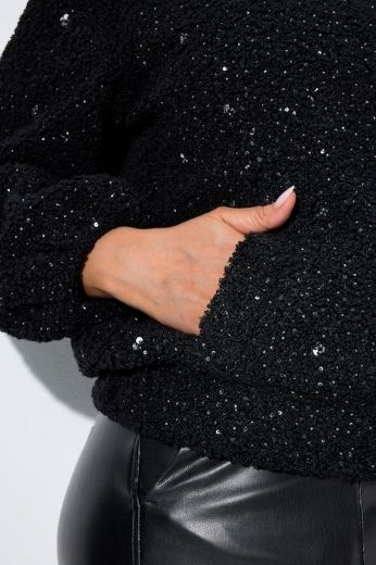 Plus size veliki brojevi Jakna lagana sa šljokicama za punije