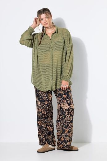 Plus size veliki brojevi Bluza dugih rukava od šifona za punije