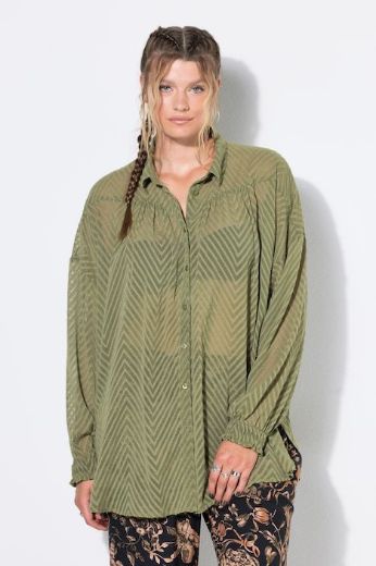 Plus size veliki brojevi Bluza dugih rukava od šifona za punije