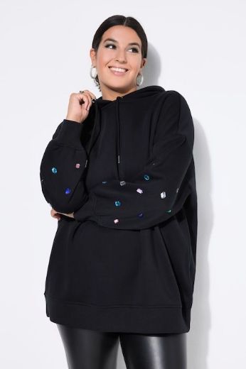 Plus size veliki brojevi Majica dugih rukava šireg kroja s kapuljačom za punije