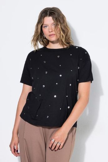 Plus size veliki brojevi Majica kratkih rukava s ukrasnim detaljima za punije