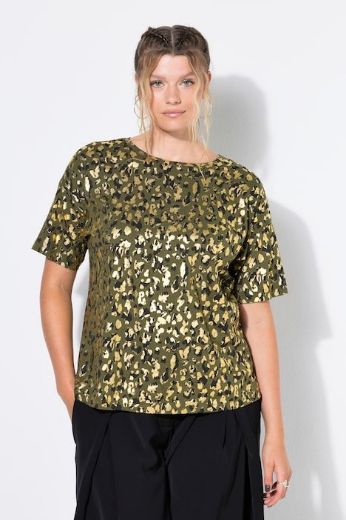Plus size veliki brojevi Majica kratkih rukava leopard uzorka za punije