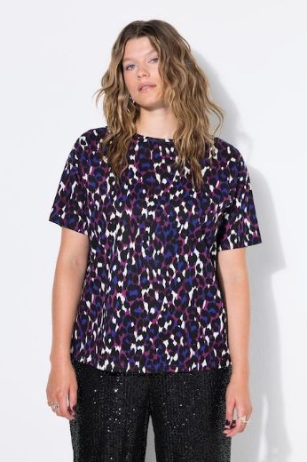 Plus size veliki brojevi Majica kratkih rukava šireg kroja leopard uzorka za punije