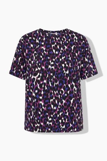 Plus size veliki brojevi Majica kratkih rukava šireg kroja leopard uzorka za punije