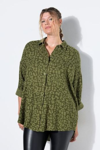 Plus size veliki brojevi Košulja dugih rukava od muslina leopard uzorka za punije