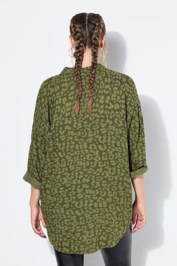 Plus size veliki brojevi Košulja dugih rukava od muslina leopard uzorka za punije