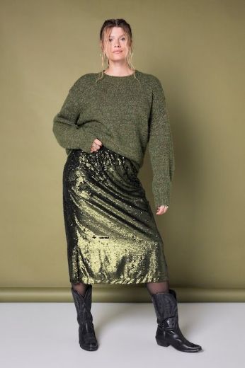 Plus size veliki brojevi Suknja midi sa šljokicama za punije