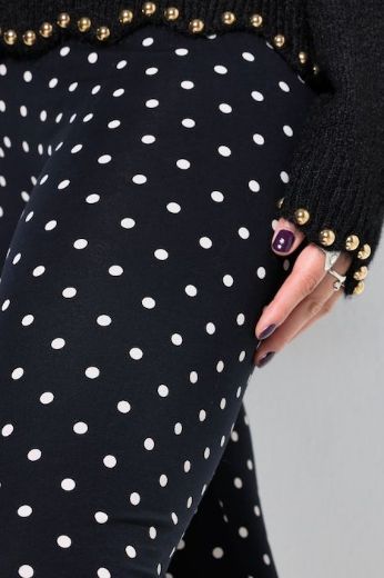 Plus size veliki brojevi Tajice visokog struka s uzorkom točkica za punije