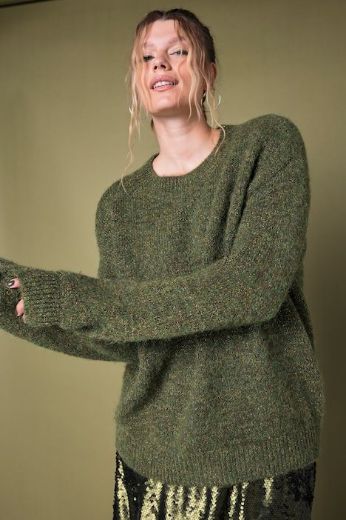 Plus size veliki brojevi Pulover dugih rukava šireg kroja za punije