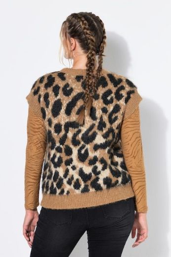 Plus size veliki brojevi Pulover bez rukava leopard uzorka za punije