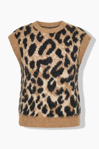 Plus size veliki brojevi Pulover bez rukava leopard uzorka za punije