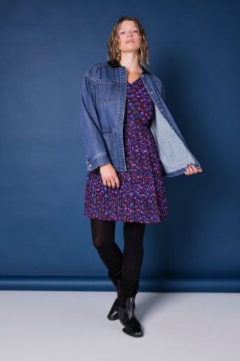 Plus size veliki brojevi Jakna od trapera šireg kroja za punije