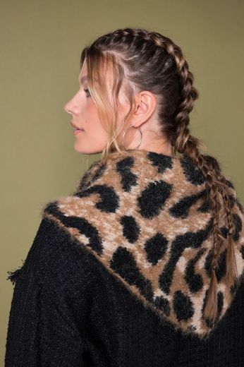 Plus size veliki brojevi Šal s leopard uzorkom za punije