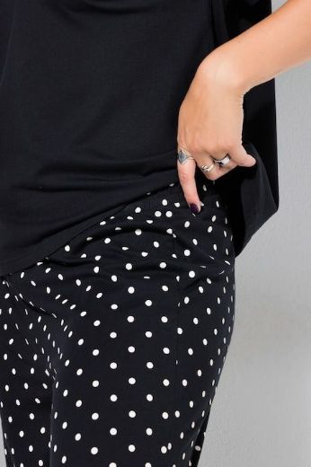 Plus size veliki brojevi Pidžama dvodijelna kratkih rukava i dugih nogavica za punije