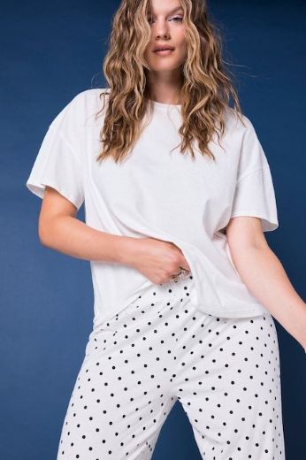 Plus size veliki brojevi Pidžama dvodijelna kratkih rukava i dugih nogavica za punije